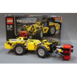 A boxed and assembled Lego Technic Mine Loader (No.