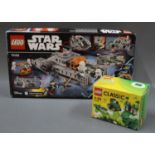 A Lego Star Wars "Imperial Assault Hover Tank" (75152) and a Lego Classic Green Creativity box