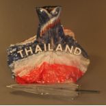 The original 2012 Thailand opening ceremony dress and umbrella, as worn by the Olympic bearer,