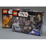 Two boxed Lego Star Wars kits,