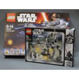 Two boxed Lego Star Wars kits,