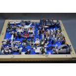 A layout of Star Wars lego models,