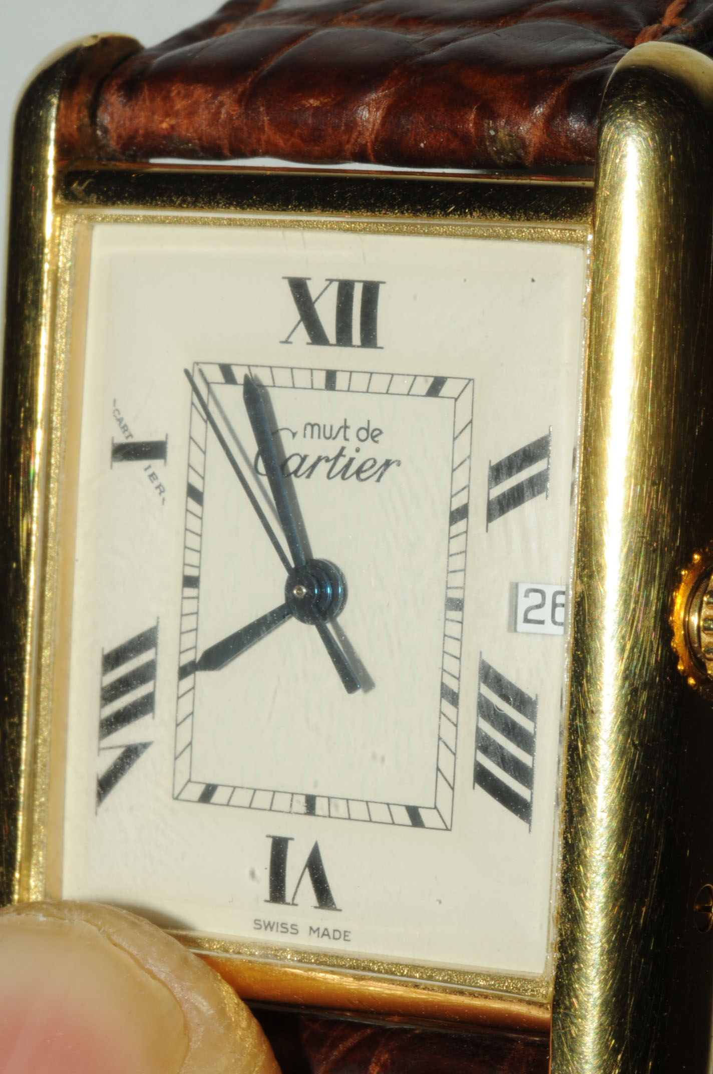 A ladies silver gilt Must de Cartier "Tank" wristwatch, - Image 4 of 10