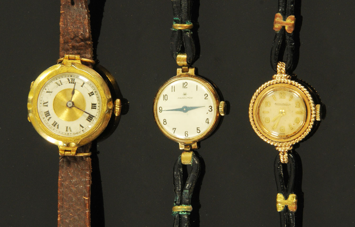 A ladies 9 ct gold vintage Jaeger Le Coultre mechanical wristwatch, circa 1955,