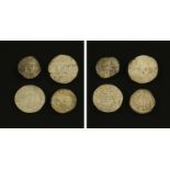 Edward III - four silver hammered pennies, London, F+.