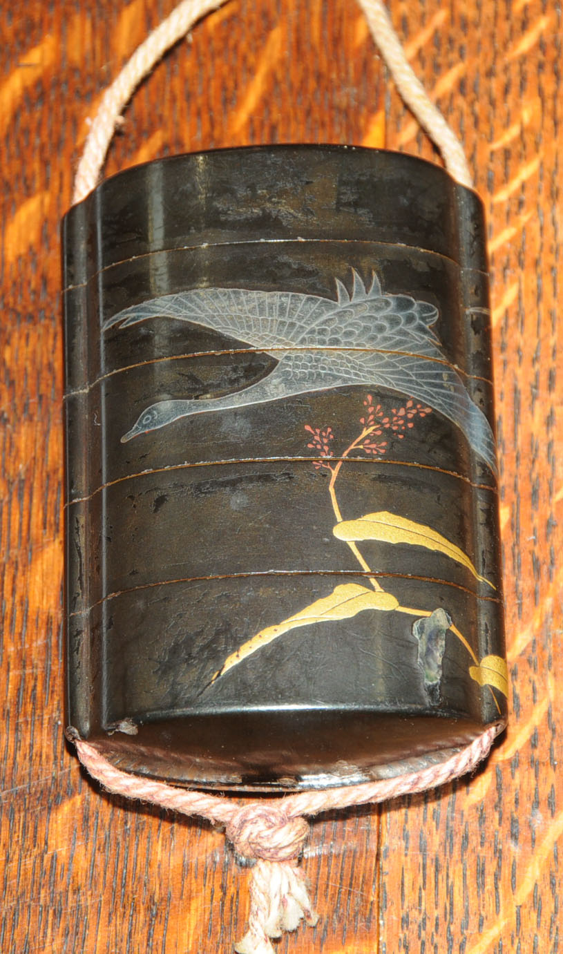 A Japanese lacquer four case inro, late Edo, - Image 3 of 11