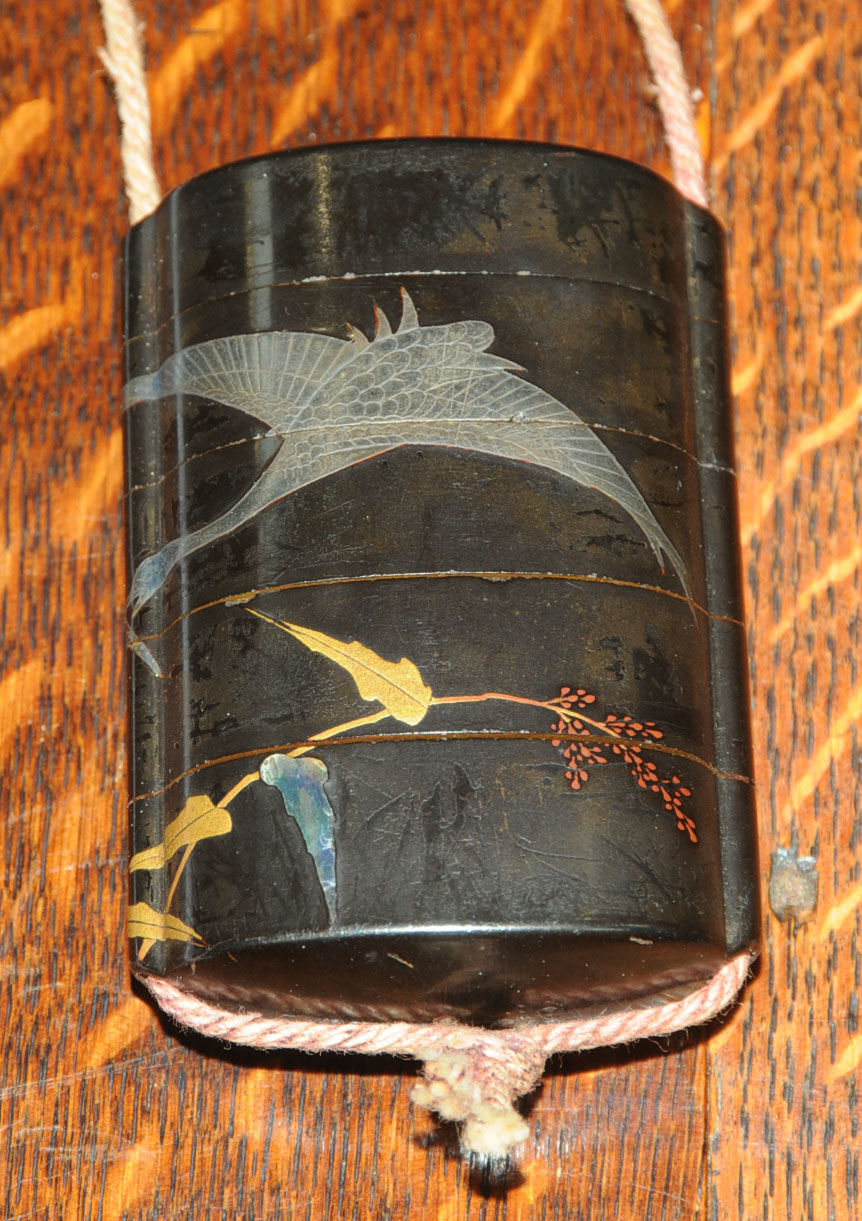 A Japanese lacquer four case inro, late Edo, - Image 2 of 11