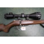 An Anschutz Cal 22 LR bolt action rifle model number 1450,