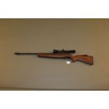 Webley Tomahawk break barrel air rifle, Cal 177, fitted with a Simmons 3-9 x 40 telescopic sight,
