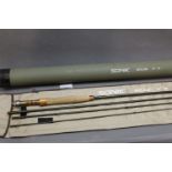 Sonik a SK lite trout fly rod, in four sections, 10', line 4, with bag, hard tube etc.
