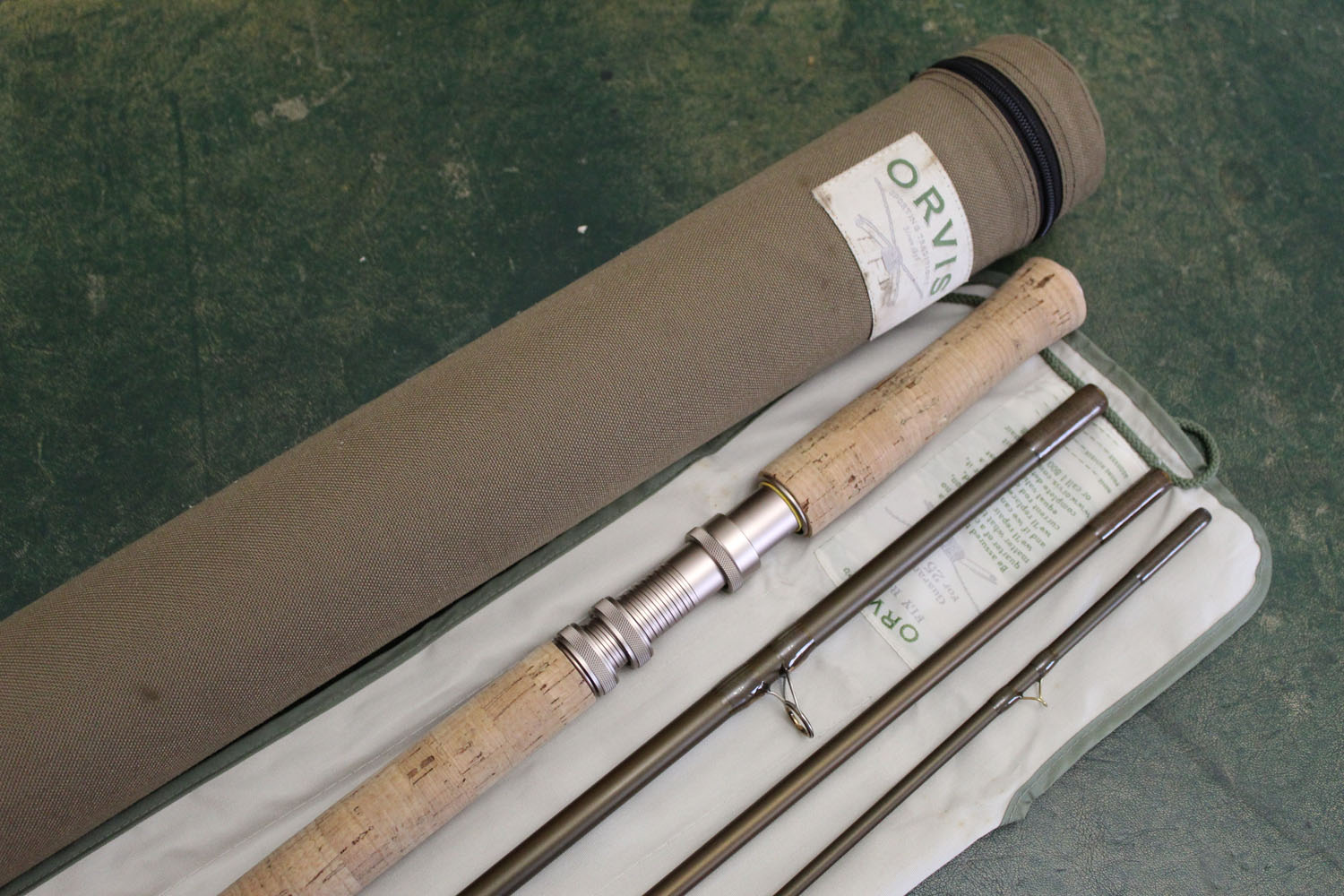 Orvis "Shooting Star" salmon fly rod, 4 sections, 15', line 10, with hard rod tube.