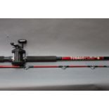 A Kali Tobago classic boat rod in two sections, 1.9m fitted with a Daiwa sealine multiplier.