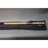 A Diowa Lochmor-X model LM-XF 12608-3 salmon fly rod in three sections, 12 '6" line 8.