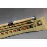 Alex Martin "The Cairnton" split cane salmon fly rod, 3 sections, 2 tips, 11' 6".