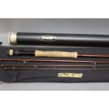 A Sage TCR 7100-4 Graphite 3 trout fly rod, in four sections, 10', line 7.