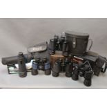 Four pairs of binoculars to include Regent,