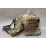 A pair of Snowbee camouflage neoprene waders, size 9.