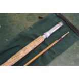 Sharps of Aberdeen "Scottie" split cane trout fly rod, 2 sections, 10' 6", line 5.