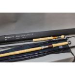 A Daiwa Alltmor salmon fly rod, in three sections, 15', line 10,