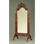 A reproduction cheval mirror,