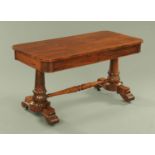 A William IV rosewood library table,