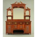 A late Victorian mahogany mirror back sideboard,