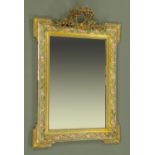 An early 20th century gilt and painted wall mirror,