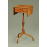An Edwardian mahogany twin drop flap occasional table,