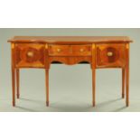 A 19th century mahogany serpentine fronted sideboard,