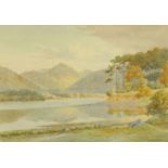 Albert Rosser (1899-1995), a watercolour "Derwentwater and Broom Hill point", 25 cm x 35 cm, frames,