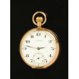 A 9 ct gold cased pocket watch, marked "Samor",