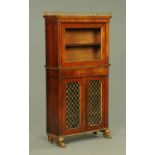 A Regency rosewood display cabinet,