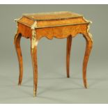 A 19th century walnut and marquetry inlaid free standing jardiniere, with gilt metal mounts,