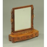 A 19th century mahogany dressing table mirror,