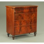 A 19th century Biedermeier mahogany chest of drawers,