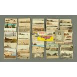 A quantity of vintage postcards and cigarette cards, to include Brooke Bond picture card,