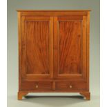 A mahogany cupboard, late 19th century,