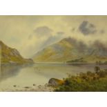 Edward Horace Thompson (1879-1949), lake and mountain scene, signed and dated 1926, watercolour.