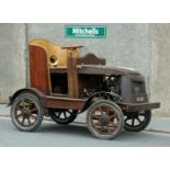 A scratch built motorcar, powered by a Douglas engine,