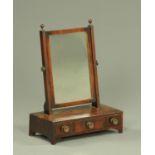 A George III mahogany toilet mirror,