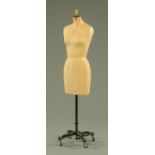 A Kennett and Lindsell Limited tailors dummy, early 20th century,