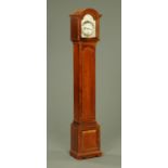 A mahogany cased grandmother clock, the movement marked "Whytock Dundee", three-train spring driven,