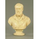 After W Theed, sculpture, London 1867, a plaster cast bust of William Walter,