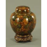 A Chinese cloisonne ginger jar and cover, 20th century,