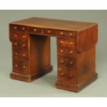 A Victorian mahogany desk,