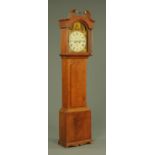 An early 19th century oak longcase clock,