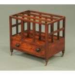 An early 19th century mahogany three division Canterbury, of rectangular form,