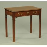 A George III mahogany side table,