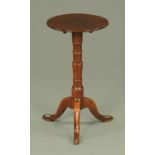 A Georgian mahogany tripod table,