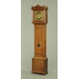 An 18th century oak longcase clock,